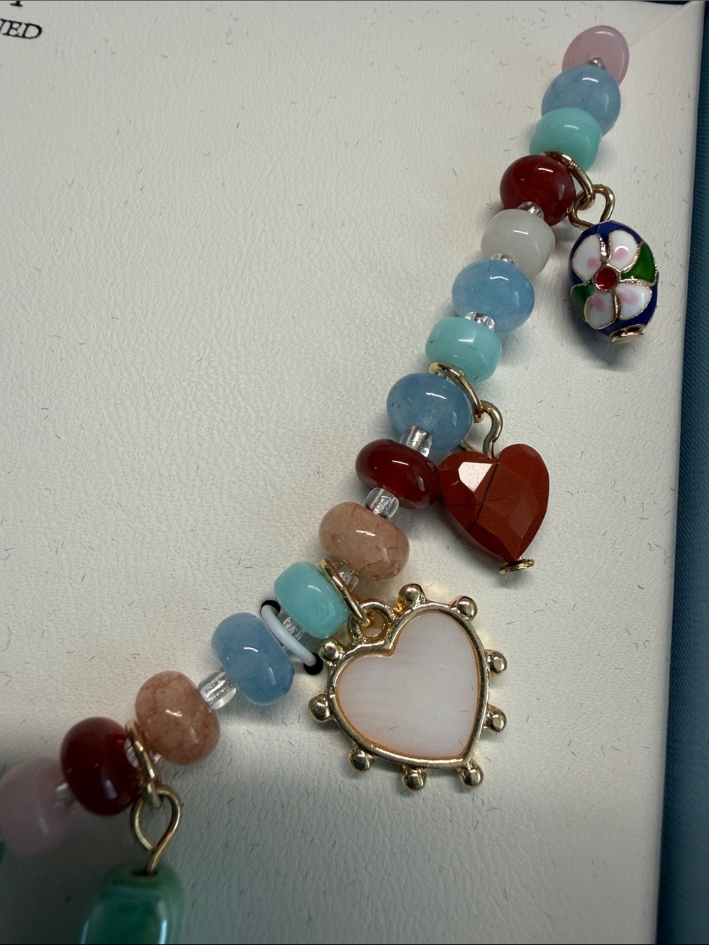 Atterri | Semi-Precious Stone & Genuine Shell Coastal Chic Charm Necklace - Picture 4 of 9